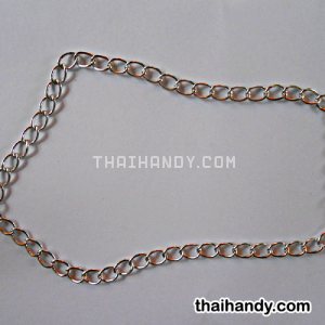 โซ่ เหล็ก ขนาด 10 mm  บรรจุ 1 เมตร สีเงิน รูปเต็ม