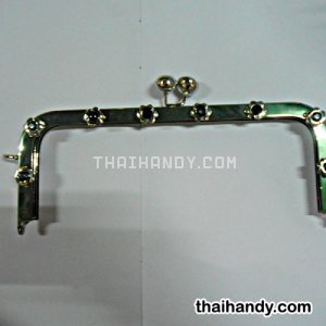 ปากกระเป๋าหนา ประดับทับทิมดำ ขนาด 10 นิ้ว บรรจุ 1 อัน สีเงิน รูปเต็ม