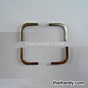มุมกระเป๋า โลหะ ขนาด 2 cm (#2) บรรจุ 4 อัน สีนิเกิ้ล รูปเต็ม