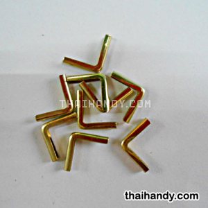 มุมกระเป๋า โลหะ ขนาด 1.5 cm (#1) บรรจุ 40 อัน สีทอง รูปเต็ม