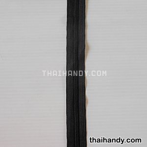 รางผ้าซิปเฉพาะรางซิป ฟันไนลอน ขนาดเบอร์ 3  บรรจุ 1 เมตร สีดำ รูปเต็ม