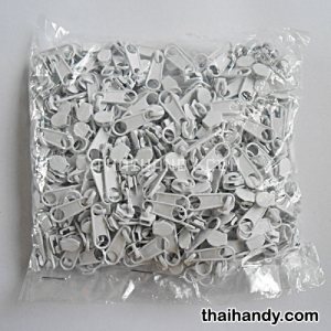 หัวซิปฟันไนลอน ป้าย ขนาดเบอร์ 3  บรรจุ 100 อัน สีขาว รูปเต็ม