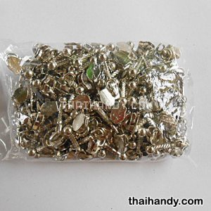 หัวซิปฟันไนลอน หัวไม้ขีด ขนาดเบอร์ 3  บรรจุ 200 อัน สีนิเกิ้ล รูปเต็ม