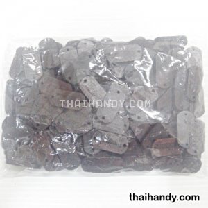 ป้ายไม้ ไม้จริง ขนาด 1.5x3 cm  บรรจุ 100 อัน สีน้ำตาลเข้มโอ๊ค รูปเต็ม