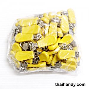 หัวซิปฟันไนลอน พลาสติก ขนาดเบอร์ 5  บรรจุ 100 อัน สีเหลือง รูปเต็ม