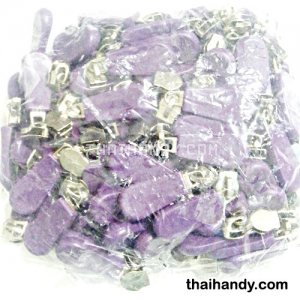 หัวซิปฟันไนลอน พลาสติก ขนาดเบอร์ 5  บรรจุ 100 อัน สีม่วง รูปเต็ม