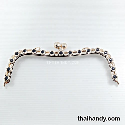 ปากกระเป๋าหนา ทับทิมดำ ขนาด 10.5 นิ้ว บรรจุ 1 อัน สีทอง รูปเต็ม