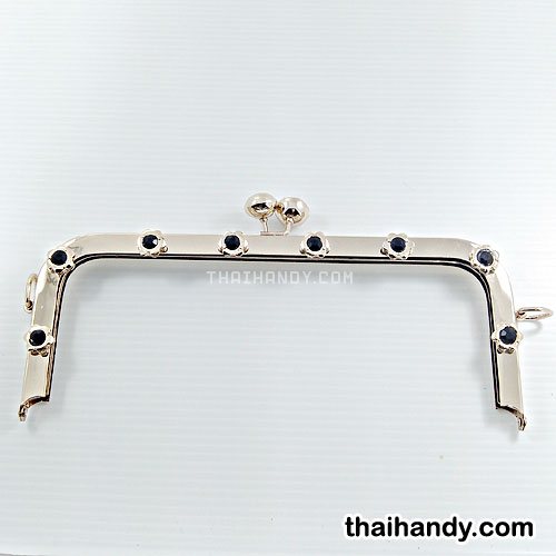 ปากกระเป๋าหนา ประดับทับทิมดำ ขนาด 10 นิ้ว บรรจุ 1 อัน สีทอง รูปเต็ม