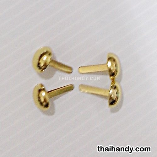ขารองกระเป๋า กลม ขนาด 12 mm  บรรจุ 4 อัน สีทอง รูปเต็ม