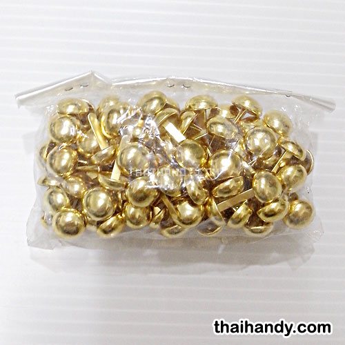 ขารองกระเป๋า กลม ขนาด 12 mm  บรรจุ 100 อัน สีทอง รูปเต็ม