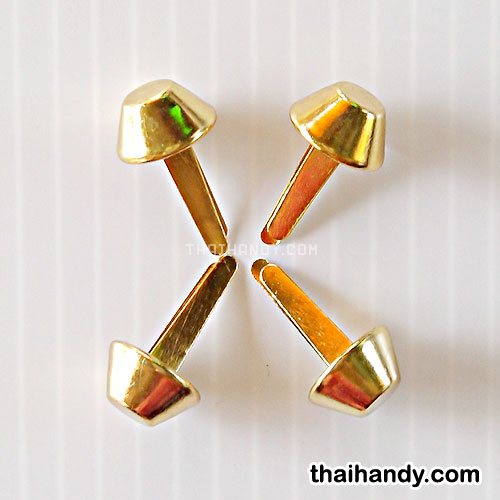 ขารองกระเป๋า ถ้วย ขนาด 12 mm  บรรจุ 4 อัน สีทอง รูปเต็ม