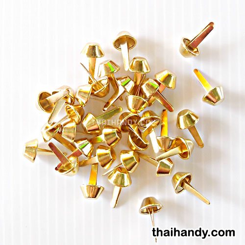 ขารองกระเป๋า ถ้วย ขนาด 12 mm  บรรจุ 100 อัน สีทอง รูปเต็ม