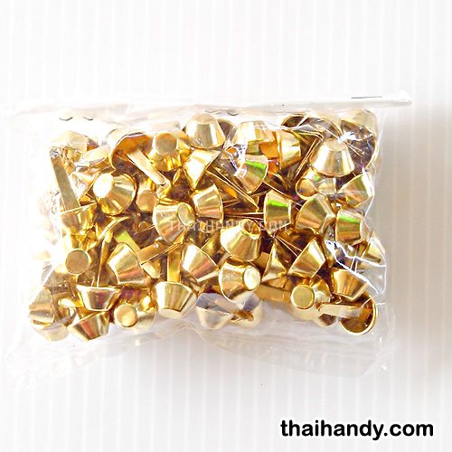 ขารองกระเป๋า ถ้วย ขนาด 12 mm  บรรจุ 200 อัน สีทอง รูปเต็ม