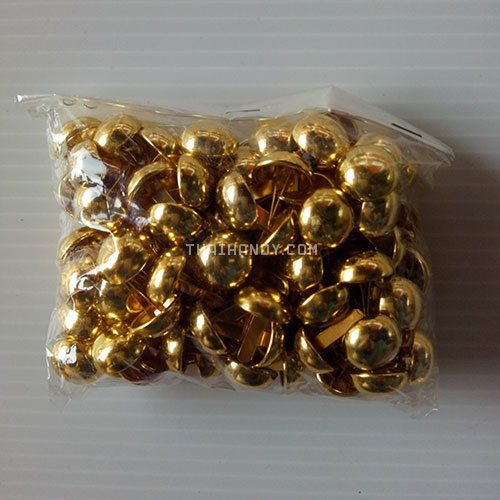 ขารองกระเป๋า กลม ขนาด 15 mm  บรรจุ 100 อัน สีทอง รูปเต็ม