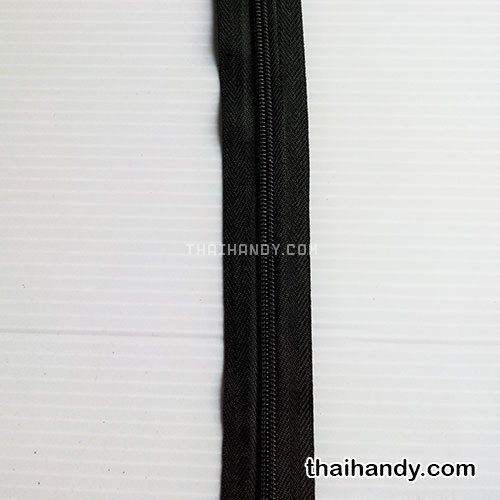 รางผ้าซิปเฉพาะรางซิป ฟันไนลอน ขนาดเบอร์ 5  บรรจุ 1 เมตร สีขี้ม้า รูปเต็ม