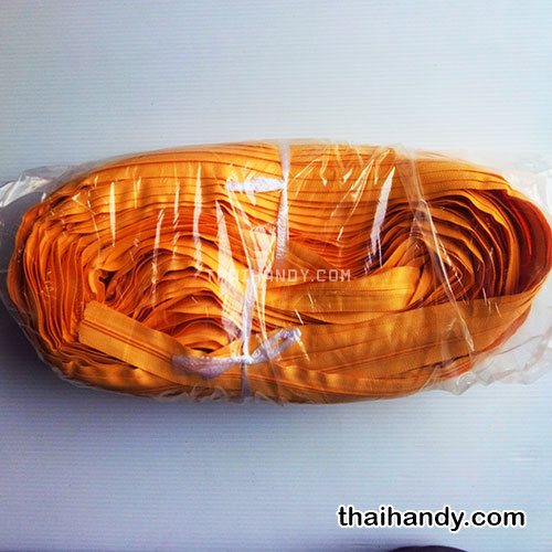 รางผ้าซิปเฉพาะรางซิป ฟันไนลอน ขนาดเบอร์ 5  บรรจุ 100 หลา สีเหลือง รูปเต็ม