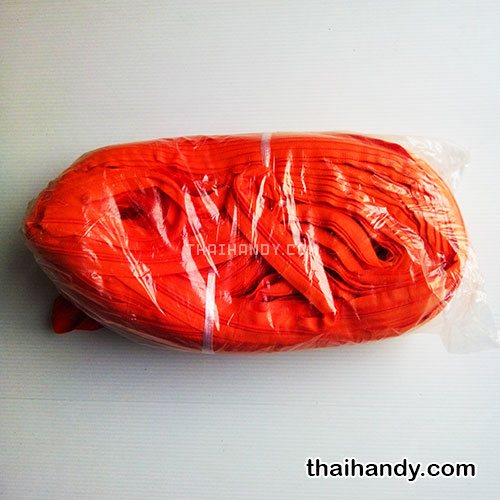 รางผ้าซิปเฉพาะรางซิป ฟันไนลอน ขนาดเบอร์ 5  บรรจุ 100 หลา สีส้ม รูปเต็ม
