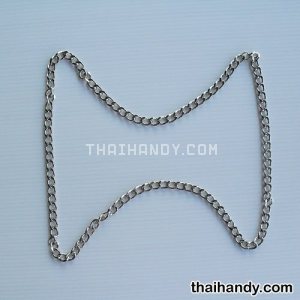 โซ่ เหล็ก ขนาด 10 mmหนา บรรจุ 1 เมตร สีเงิน รูปเต็ม
