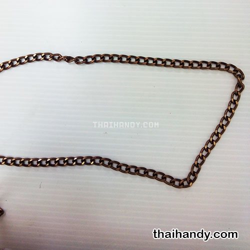 โซ่ อลูมิเนียม ขนาด 8 mm  บรรจุ 1 เมตร สีทองรมดำ รูปเต็ม