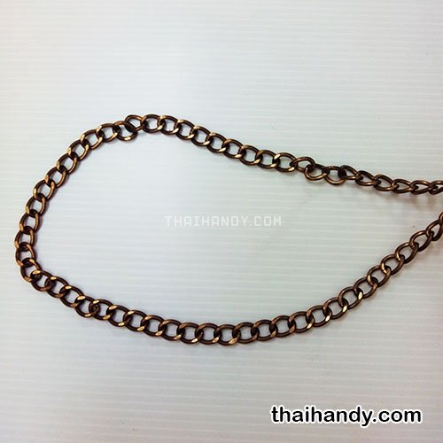 โซ่ อลูมิเนียม ขนาด 10 mmหนา บรรจุ 1 เมตร สีทองรมดำ รูปเต็ม