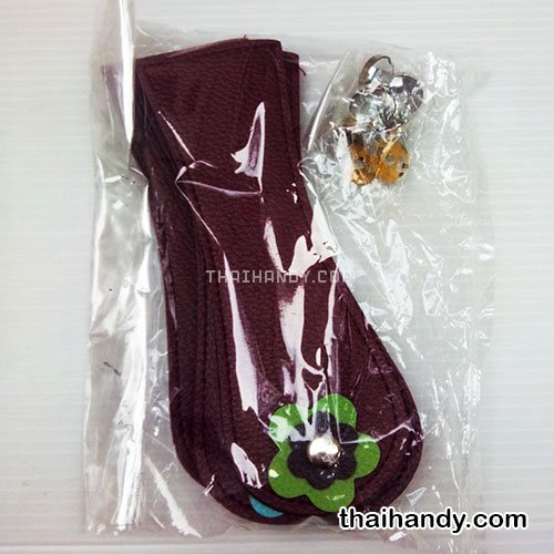 ฝาปิดกระเป๋าเฉพาะฝา พร้อมแม่เหล็กดูด ขนาด 6x18 cm  บรรจุ 10 อัน สีแดงเลือดหมู รูปเต็ม