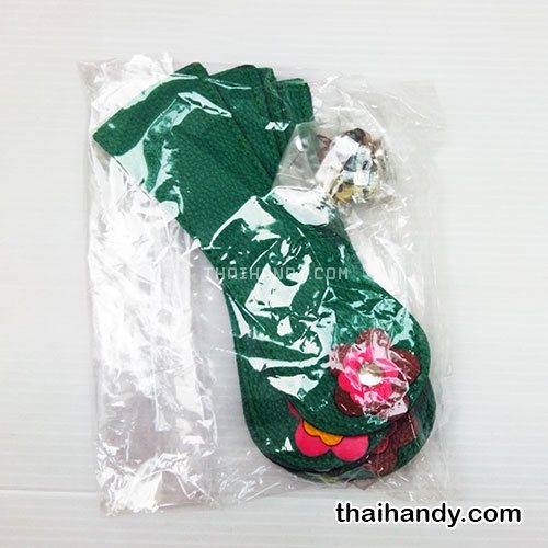 ฝาปิดกระเป๋าเฉพาะฝา พร้อมแม่เหล็กดูด ขนาด 6x18 cm  บรรจุ 10 อัน สีเขียวเข้ม รูปเต็ม