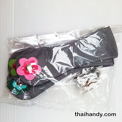 ฝาปิดกระเป๋าเฉพาะฝา พร้อมแม่เหล็กดูด ขนาด 6x18 cm  บรรจุ 10 อัน สีเทา รูปเต็ม