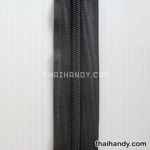 รางผ้าซิปเฉพาะรางซิป ฟันไนลอน ขนาดเบอร์ 5  บรรจุ 1 เมตร สีดำ รูปเต็ม
