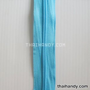 รางผ้าซิปเฉพาะรางซิป ฟันไนลอน ขนาดเบอร์ 5  บรรจุ 1 เมตร สีฟ้า รูปเต็ม