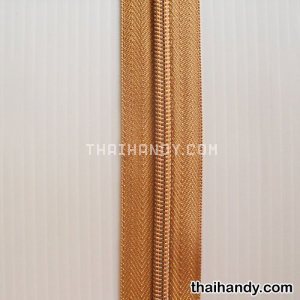 รางผ้าซิปเฉพาะรางซิป ฟันไนลอน ขนาดเบอร์ 5  บรรจุ 1 เมตร สีน้ำตาล รูปเต็ม