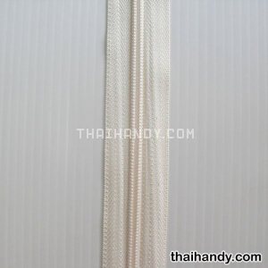 รางผ้าซิปเฉพาะรางซิป ฟันไนลอน ขนาดเบอร์ 5  บรรจุ 1 เมตร สีครีม รูปเต็ม