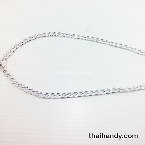 โซ่อลูมิเนียม มีลาย ขนาด 8 mm  บรรจุ 1 เมตร สีเงิน รูปเต็ม