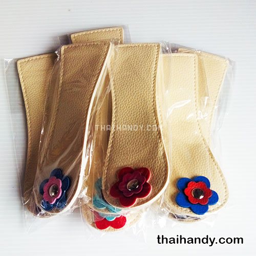 ฝาปิดกระเป๋าเฉพาะฝา พร้อมแม่เหล็กดูด ขนาด 6x18 cm  บรรจุ 10 อัน สีครีม รูปเต็ม