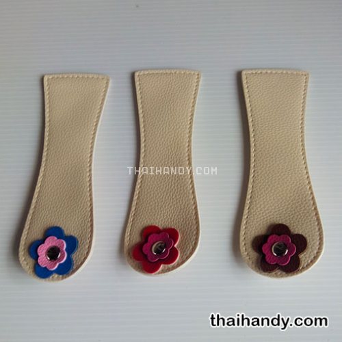 ฝาปิดกระเป๋าเฉพาะฝา พร้อมแม่เหล็กดูด ขนาด 6x18 cm  บรรจุ 3 อัน สีครีม รูปเต็ม