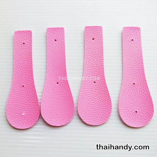 ฝาปิดกระเป๋าเฉพาะฝา ปิดด้านข้าง ขนาด 4x13 cm  บรรจุ 4 อัน สีชมพูอ่อน รูปเต็ม