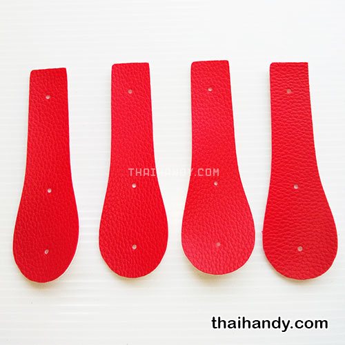 ฝาปิดกระเป๋าเฉพาะฝา ปิดด้านข้าง ขนาด 4x13 cm  บรรจุ 4 อัน สีแดง รูปเต็ม