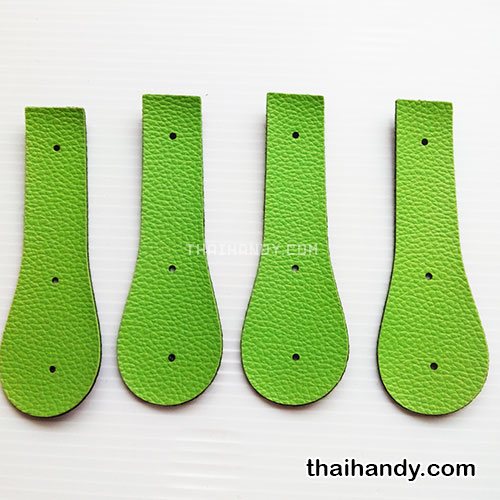 ฝาปิดกระเป๋าเฉพาะฝา ปิดด้านข้าง ขนาด 4x13 cm  บรรจุ 4 อัน สีเขียวตอง รูปเต็ม