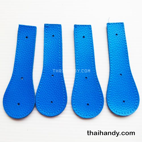 ฝาปิดกระเป๋าเฉพาะฝา ปิดด้านข้าง ขนาด 4x13 cm  บรรจุ 4 อัน สีฟ้าเข้ม รูปเต็ม