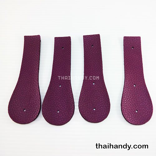 ฝาปิดกระเป๋าเฉพาะฝา ปิดด้านข้าง ขนาด 4x13 cm  บรรจุ 4 อัน สีม่วงมังคุด รูปเต็ม
