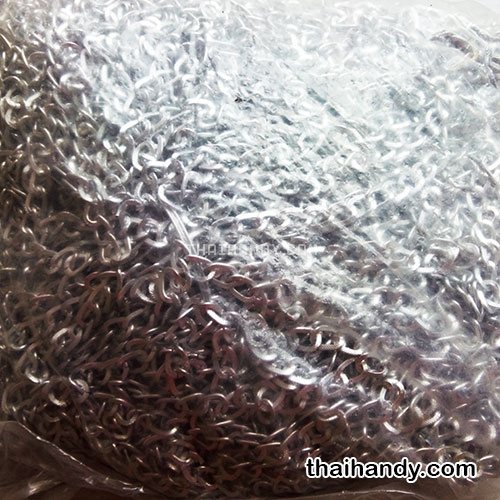 โซ่อลูมิเนียม ลาย ขนาด 10 mm  บรรจุ 50 เมตร สีเงิน รูปเต็ม