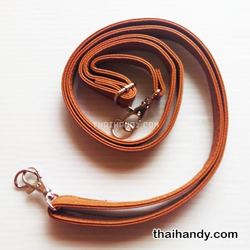 สายกระเป๋าหนังสะพาย สำเร็จ ขนาด 150 cm  บรรจุ 1 อัน สีน้ำตาลอ่อน รูปเต็ม