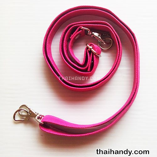 สายกระเป๋าหนังสะพาย สำเร็จ ขนาด 150 cm  บรรจุ 1 อัน สีชมพูเข้ม รูปเต็ม