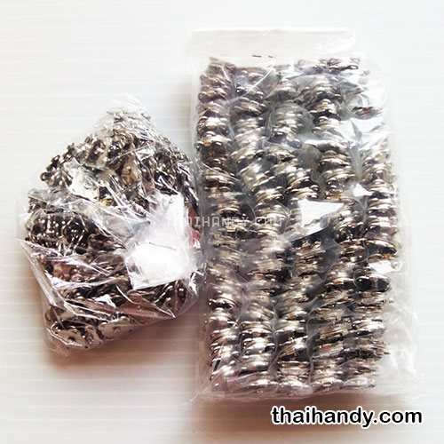 กระดุมแม่เหล็กเย็บ ขนาด 10 mm  บรรจุ 100 ชุด สีนิเกิ้ล รูปเต็ม