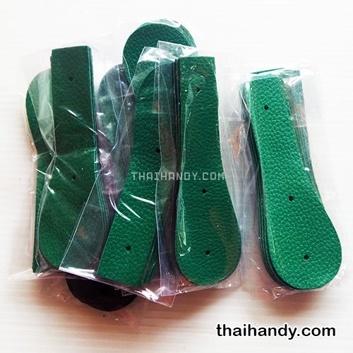 ฝาปิดกระเป๋าเฉพาะฝา ปิดด้านข้าง ขนาด 4x13 cm  บรรจุ 10 อัน สีเขียว รูปเต็ม