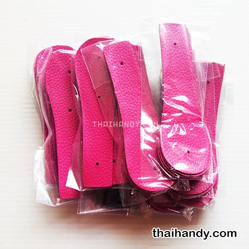 ฝาปิดกระเป๋าเฉพาะฝา ปิดด้านข้าง ขนาด 4x13 cm  บรรจุ 10 อัน สีชมพูเข้ม รูปเต็ม