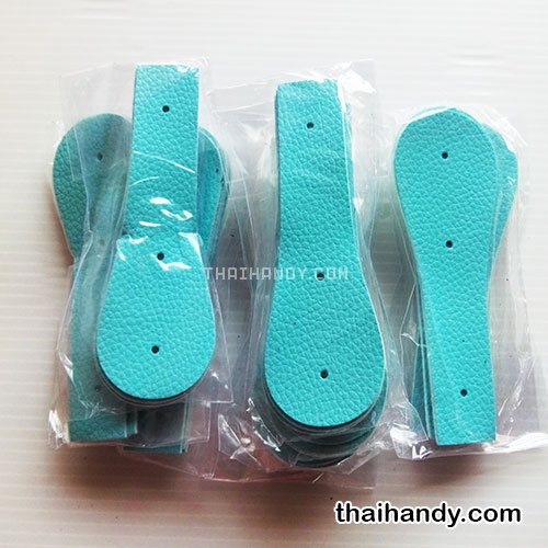 ฝาปิดกระเป๋าเฉพาะฝา ปิดด้านข้าง ขนาด 4x13 cm  บรรจุ 10 อัน สีฟ้า รูปเต็ม