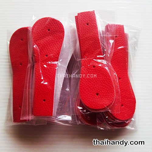 ฝาปิดกระเป๋าเฉพาะฝา ปิดด้านข้าง ขนาด 4x13 cm  บรรจุ 10 อัน สีแดง รูปเต็ม