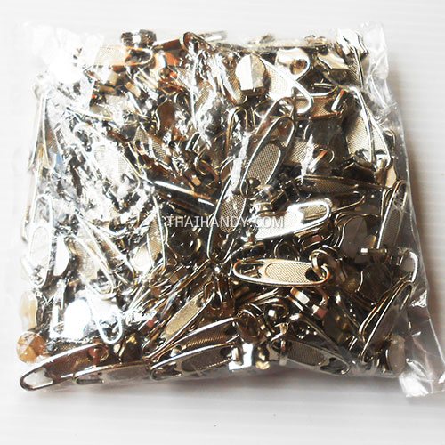 หัวซิปฟันไนลอน โรม่า ขนาดเบอร์ 8  บรรจุ 100 อัน สีนิเกิ้ล รูปเต็ม