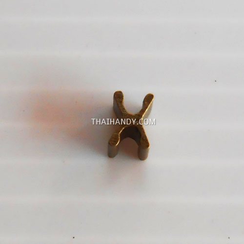 ตัวล็อคปลายซิป ฟันเหล็ก ขนาดเบอร์ 5  บรรจุ 10 อัน สีทองรมดำ รูปเต็ม