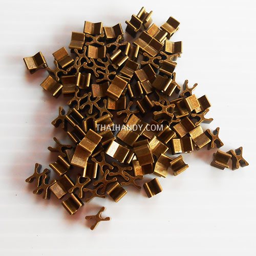 ตัวล็อคปลายซิป ฟันเหล็ก ขนาดเบอร์ 5  บรรจุ 100 อัน สีทองรมดำ รูปเต็ม